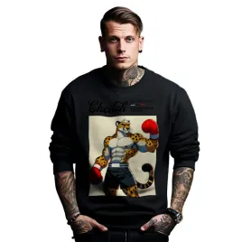 bluza-czarna-meska-nadruk-boxer-from-the-jungle