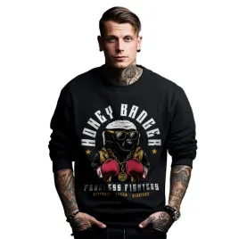 bluza-czarna-meska-nadruk-bear-in-boxing-gloves