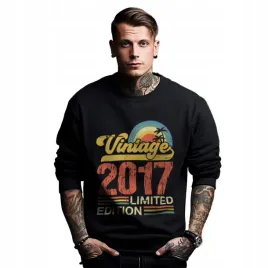 bluza-czarna-meska-nadruk-prezent-urodziny-rocznik-vintage-2017-limited