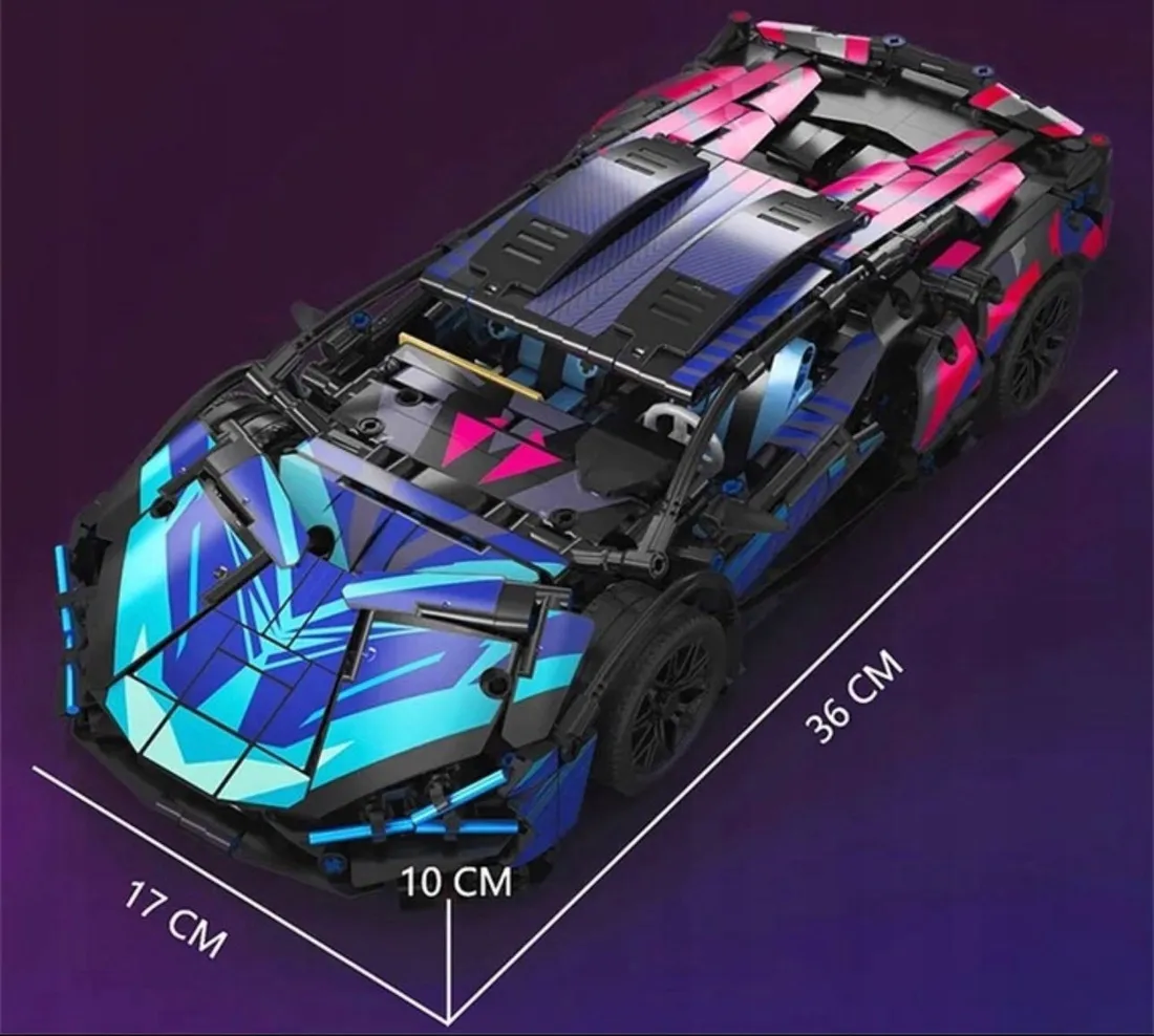 Lamborghini - YUA Zestaw Klocków Klocki Samochód Sportowy Do Zbudowania