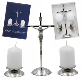 zestaw-komplet-koledowy-srebrny-krzyz-2-lichtarzyki-swiece-nowoczesny