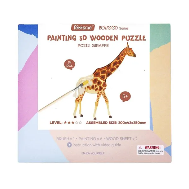 robotime-puzzle-3d-do-malowania-zyrafa-stan-nowy