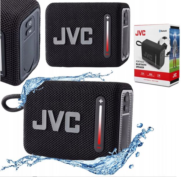 ﻿GŁOŚNIK BLUETOOTH PRZENOŚNY JVC XS-E114B RADIO FM Wodoodporny 2000mAh TWS