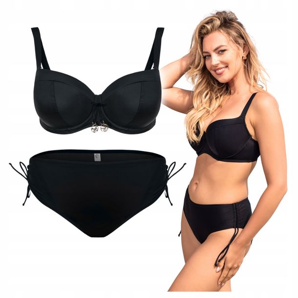 ﻿Bikini Wysoki Stan Strój Kostium Kąpielowy Damski Dwuczęściowy 85D XXL 44