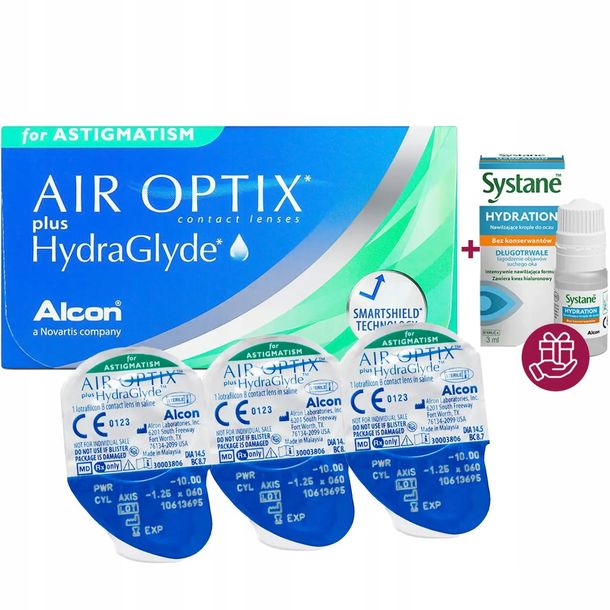 Фото - Окуляри та контактні лінзи AiR OPTIX for ASTIGMATISM - soczewki toryczne 3szt 