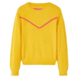 sweter-dzieciecy-z-dzianiny-ciemna-ochra-140