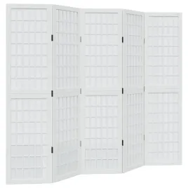 parawan-pokojowy-5-panelowy-bialy-lite-drewno-paulowni
