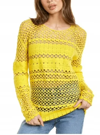 maje-pull-manches-long-jaune-rozmiar-36-stan-nowy