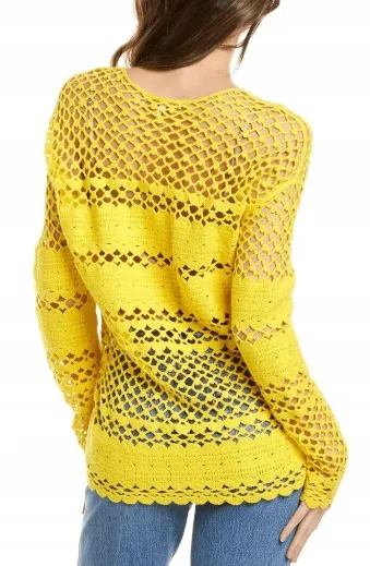 maje-pull-manches-long-jaune-rozmiar-36-marka-maje
