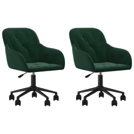 obrotowe-krzesla-stolowe-2-szt-ciemnozielone-aksamitne