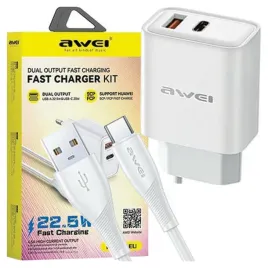 awei-szybka-ladowarka-sieciowa-22-5w-kabel-przewod-usb-usb-c-biala