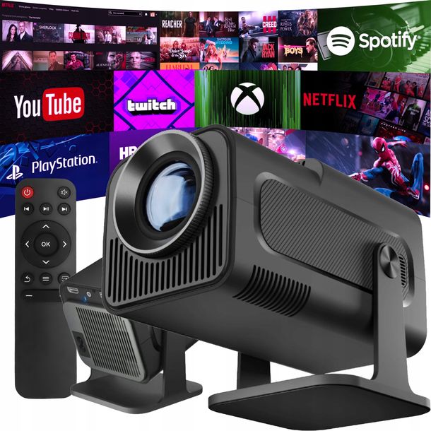 PROJEKTOR RZUTNIK PRZENOŚNY HY320 MINI SMART HD LED ANDROID WiFi TV 150