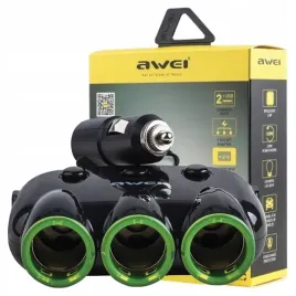 awei-rozgaleznik-c-353-zapalniczka-12v-2-usb-do-auta-rozdzielacz-ladowania