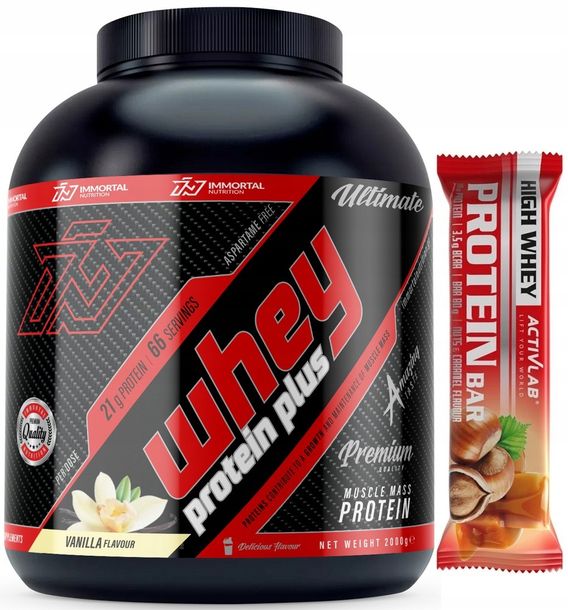 Фото - Протеїн ﻿IMMORTAL WHEY PROTEIN PLUS 2000g WPC BIAŁKO CASEIN