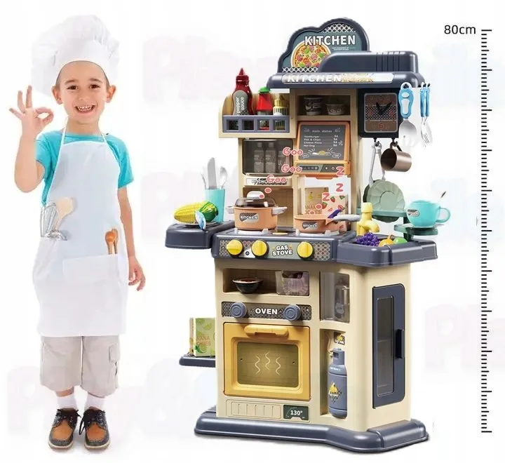 duza-kuchenka-woda-para-kuchnia-swiatla-kran-dzwieki-akcesoria