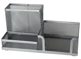 przybornik-na-biurko-siatka-srebrny