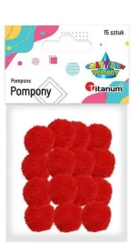 pompony-poliestrowe-18mm-czerwone-15szt