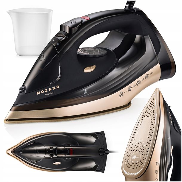 ﻿ŻELAZKO PAROWE POWŁOKA CERAMICZNA RĘCZNY MOCNY 3200W ANTY-DRIP 250G/MIN