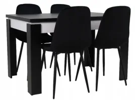 stol-rozkladany-80x120-160cm-4-krzesla-welur-czarny