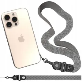 smycz-do-telefonu-pasek-zawieszka-na-szyje-uniwersalna-szara-smyczka-52-cm