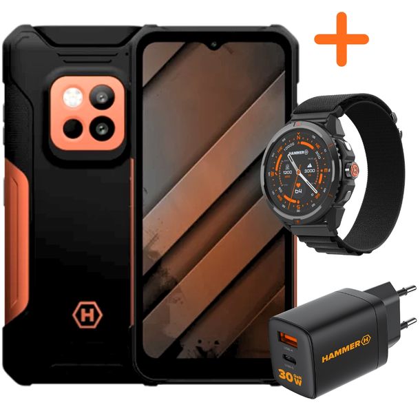 ﻿SMARTFON HAMMER CONSTRUCTION 2 THERMAL 5G + Hammer Watch 2 + Ładowarka 30W
