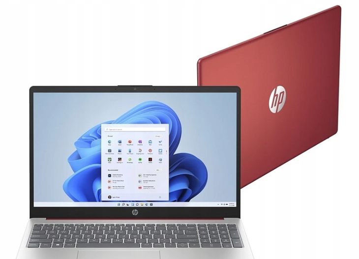 HP 15,6 Intel 4 RDZENIE 16GB 128 GB WIN11 Scarlet RED