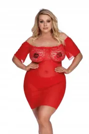 bielizna-damska-czerwona-halka-koszula-nocna-koronka-5xl