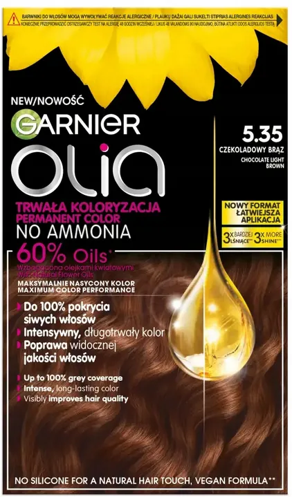 garnier-olia-5-35-czekoladowy-braz-stan-nowy