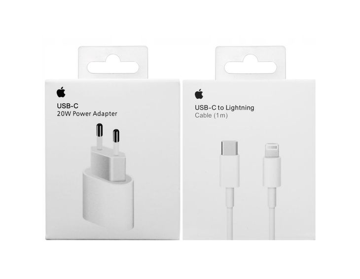 ORYGINALNA ŁADOWARKA SZYBKA DO APPLE IPHONE 20W+KABEL USB-C LIGHTNING 1M