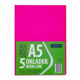 paczka-okladek-a5-neon-line-nieregulowane-5-szt-mix-kolorow