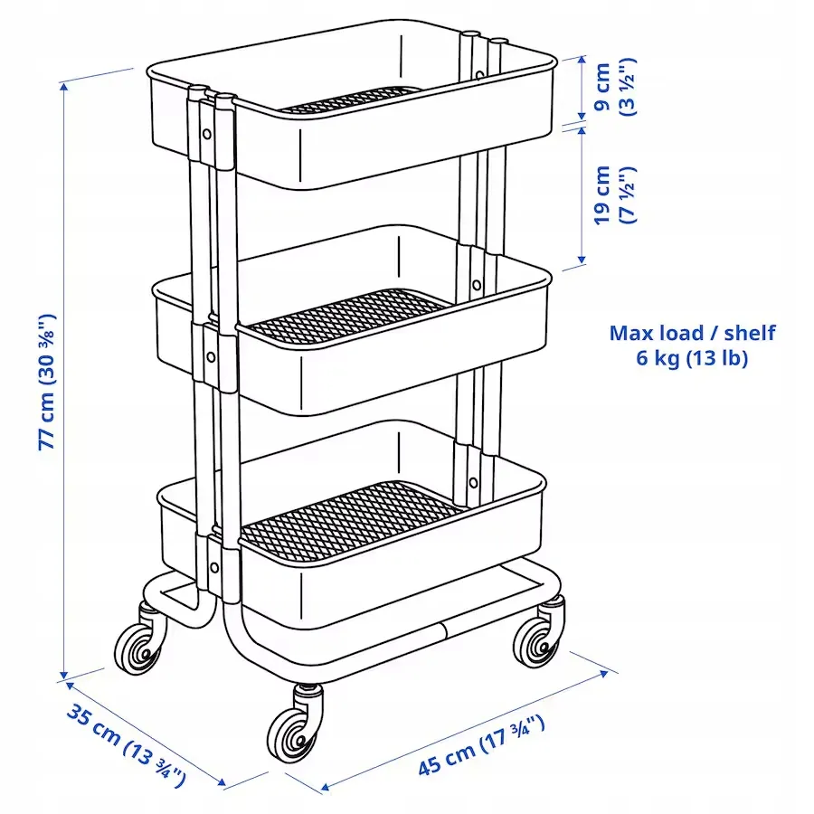 ikea-raskog-wozek-35x45x77-cm-bialy-stan-nowy