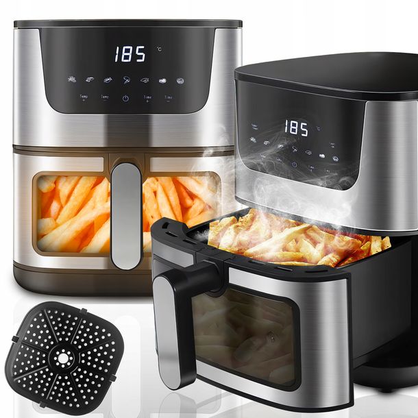 ﻿FRYTKOWNICA BEZTŁUSZCZOWA DUŻA 5,5L 1500 W PIEKARNIK AIR FRYER 7 PROGRAMÓW