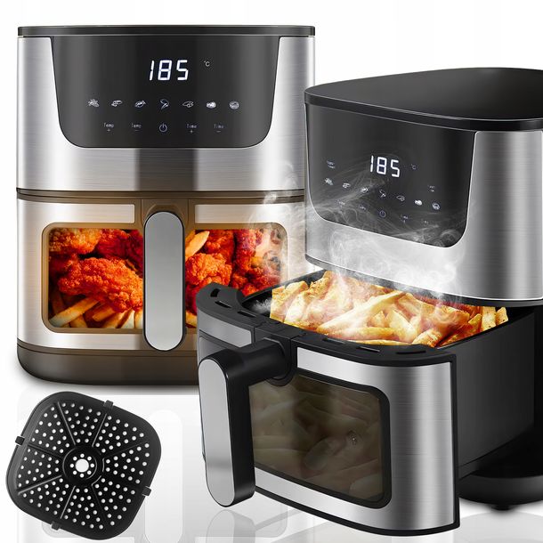 ﻿FRYTKOWNICA BEZTŁUSZCZOWA DUŻA 5,5L PIEKARNIK 1500 W AIR FRYER 7 PROGRAMÓW