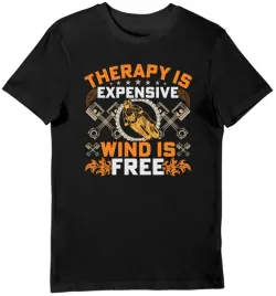 koszulka-motocyklista-therapy-is-expensive-wind-is-free-czarna-s