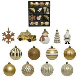 zloty-zestaw-25-choinkowych-mix-wzorow-zawieszki-na-choinke-balwan-sniezka