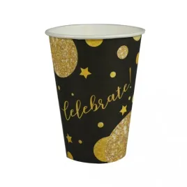 kubki-papierowe-glam-party-czarne-8szt