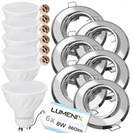 6x-zestaw-oprawa-halogenowa-chromowa-okragla-zarowka-gu10-led-8w-neutral