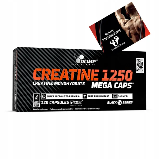 OLIMP KREATYNA CREATINE MEGA CAPS 1250mg MONOHYDRAT KREATYNY - 120 kapsułek