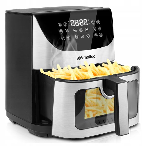 FRYTKOWNICA BEZTŁUSZCZOWA FRYTOWNICA AIR FRYER DUŻA MOCNA OKIENKO 9L 1800W