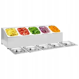 vidaxl-ekspozytor-z-5-pojemnikami-gn-1-6-stal-nierdzewna