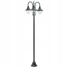 vidaxl-latarnia-ogrodowa-3-punktowa-220-cm-e27-ciemnozielona