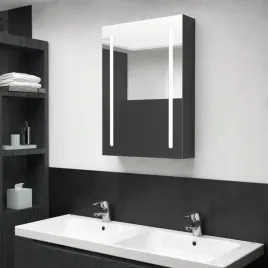 vidaxl-szafka-lazienkowa-z-lustrem-i-led-lsniaca-czern-50x13x70-cm