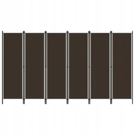 vidaxl-parawan-6-panelowy-brazowy-300-x-180-cm
