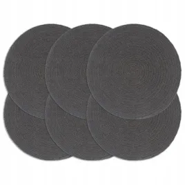 vidaxl-maty-na-stol-6-szt-gladkie-ciemnoszare-38-cm-okragle