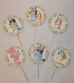 6x-pikery-toppery-ozdoby-psy-pieski-blu-i-bingo-z-bajki-dla-dzieci-bluey