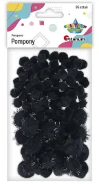 pompony-akrylowe-i-brokatowe-85szt-czarne