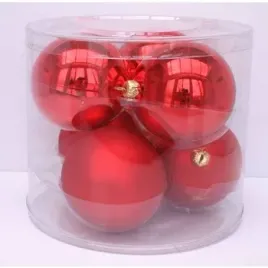 vitbis-bombka-szklana-fi-80-6-szt-tuba-czerwony-blysk-mat