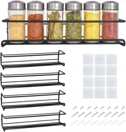 organizer-na-przyprawy-stojak-polka-wiszace-x4-sloiczki-zestaw-czarny