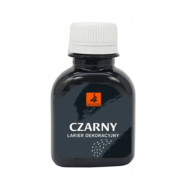 DRAGON CZARNY LAKIER DEKORACYJNY 80ML