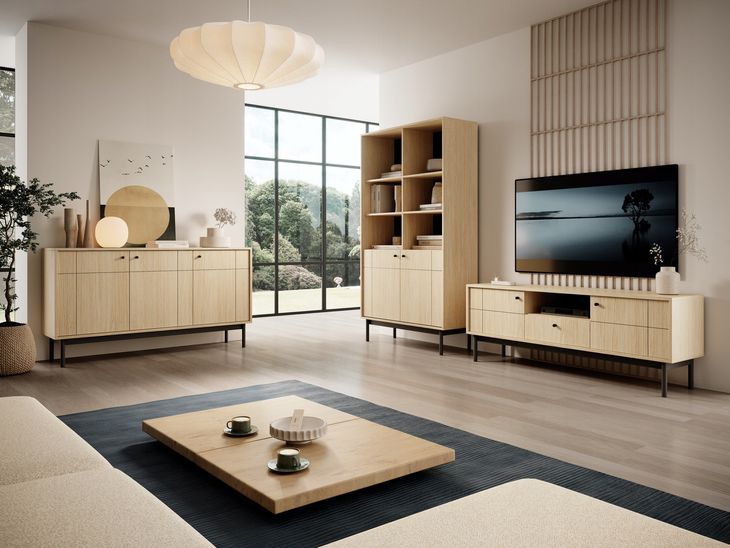 witryna-wysoka-tokyo-185-dab-linea-regal-z-szklem-polki-drzwi-styl-japandi-typ-stojaca